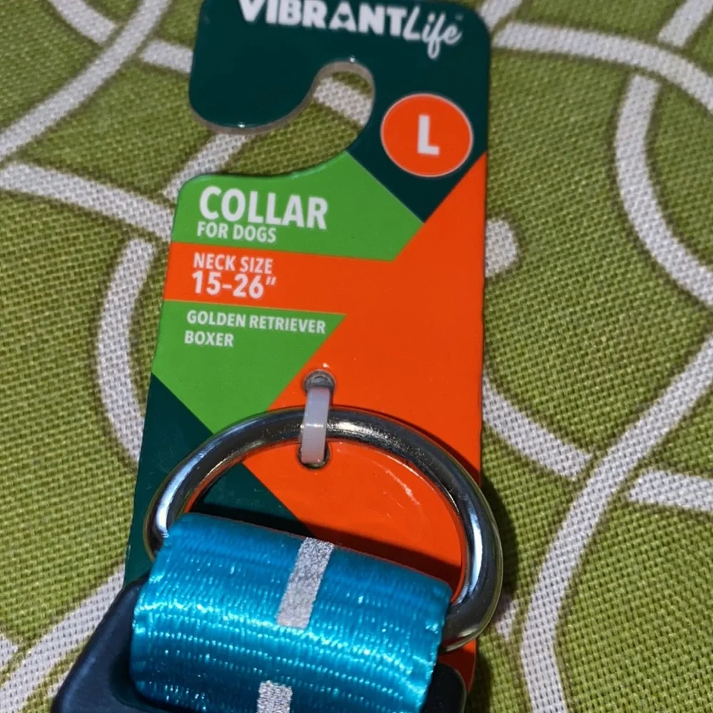 NWT Vibrant Life Blue Dog Collar Size Large